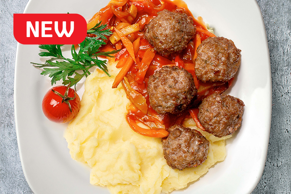 Митболы с овощным соте